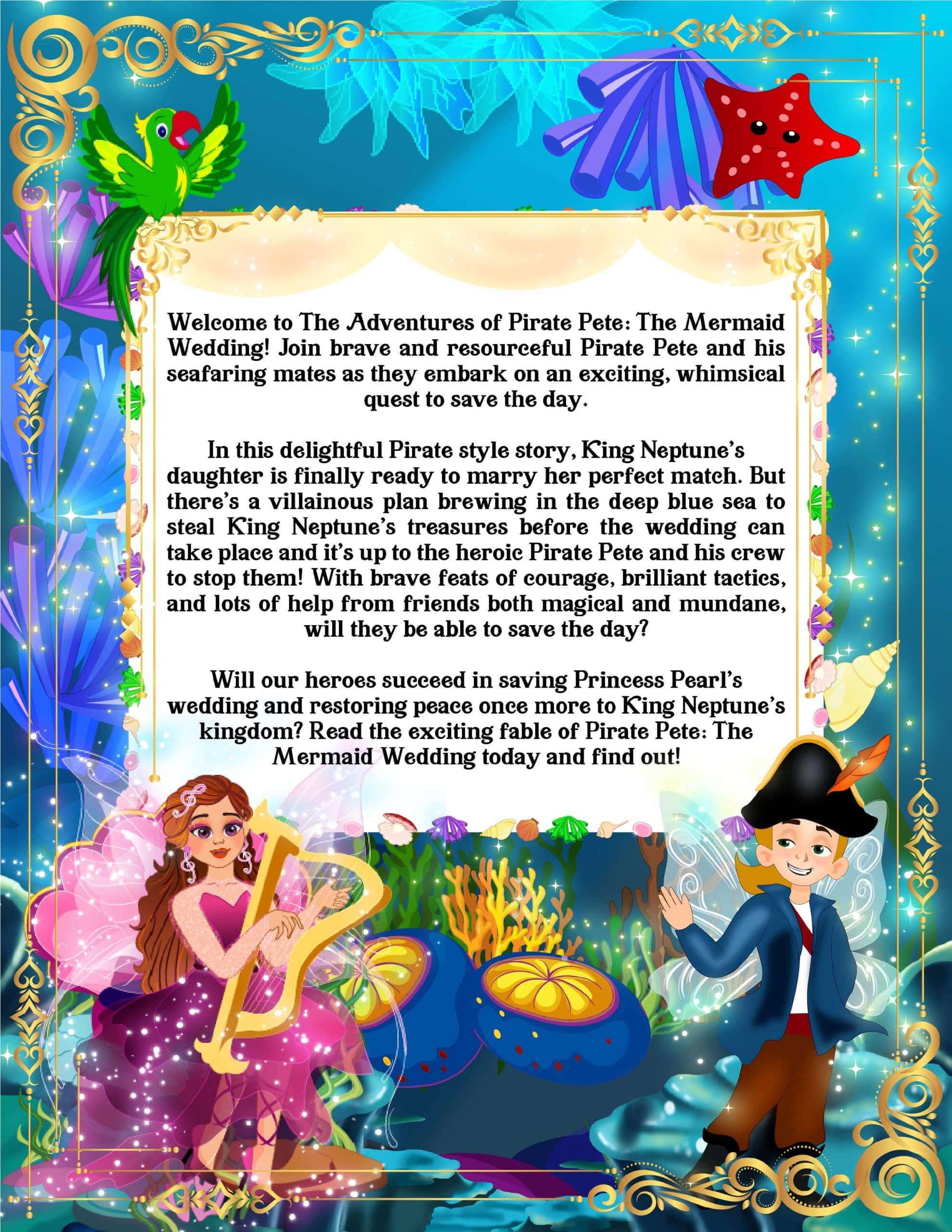 back cover The Adventures of Pirate Pete The Beautiful Mermaid Wedding-01-min