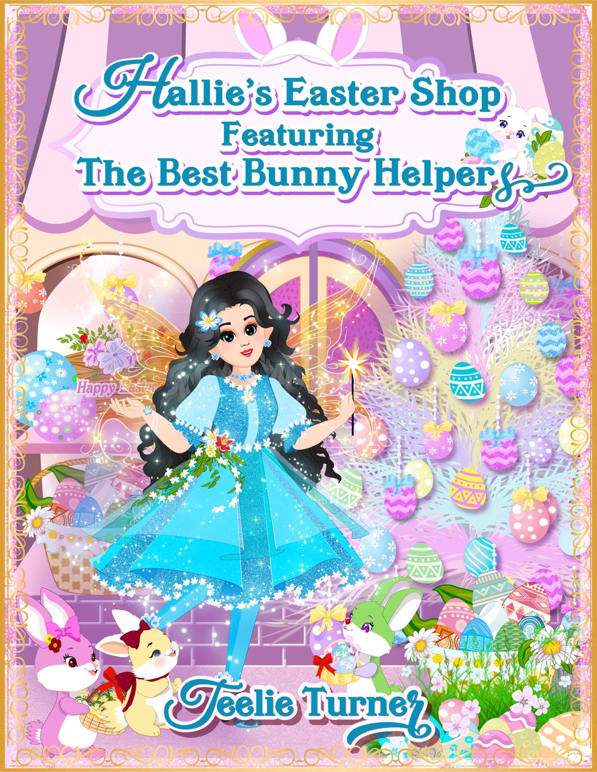 Front Cover Hallie’s Easter Shop Featuring The Best Bunny Helpers-min