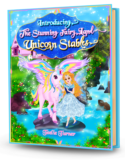 Cover of Introducing The Stunning Fairy Land Unicorn Stables, a fairyland unicorn stables adventure ebook featuring magical unicorns in sparkling fairy stables.