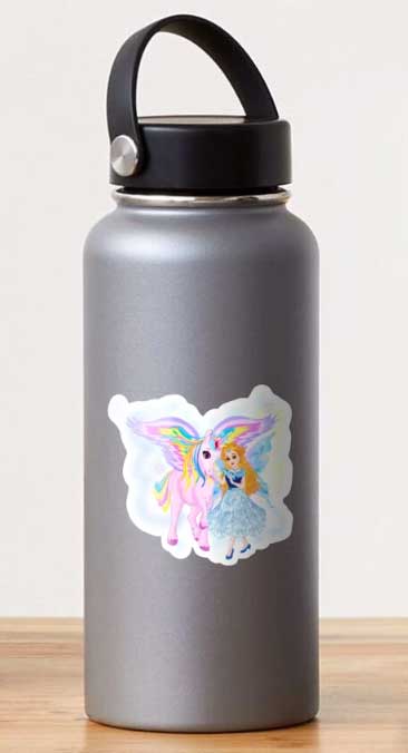 Cara's-Love-of-Her-Pet-Unicorn-Sticker