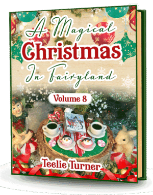 Cover of A Magical Christmas in Fairyland - Volume 8, a christmas fairyland adventure ebook featuring fairies celebrating a magical snowy Christmas in Fairyland.
