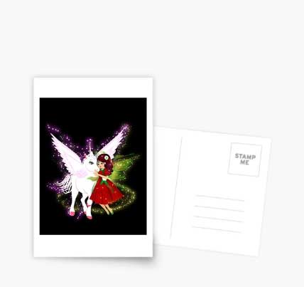 Fairies-Love-Magical-Unicorns-Postcard