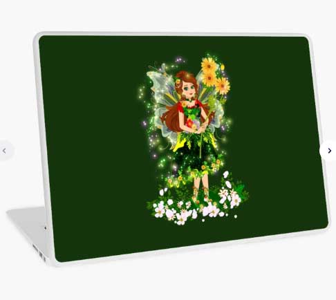 The-Romantic-Forest-Wedding-Of-Trayna-The-Forest-Fairy™-Laptop-Skin