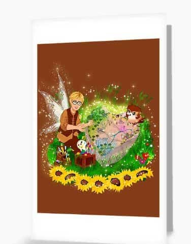 tommy tinker planning a fairy playground™ greeting card