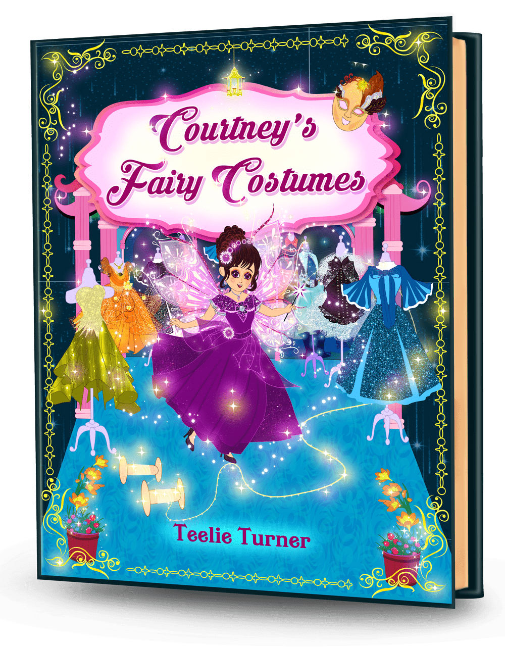 Cover of Courtney’s Fairy Costumes, a fairy costume adventure ebook featuring magical fairy costumes and sparkling dress-up designs.