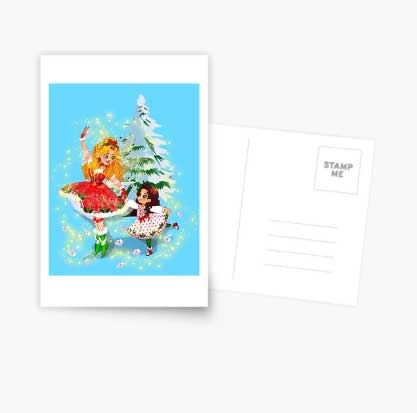Holly's-Magical-Fairy-Tale-Christmas-Shall-We-Dance-Postcard