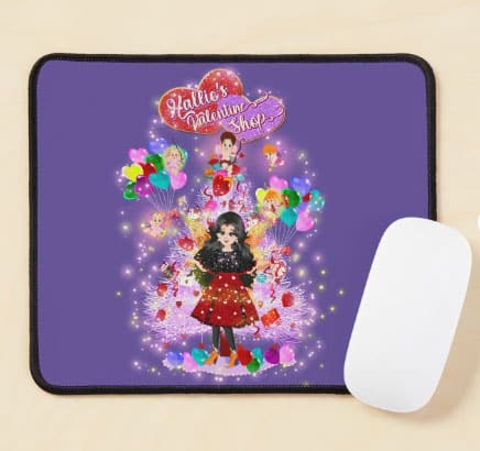 Hallie's-Valentine-Shop's-Valentine-Tree-Mouse-Pad
