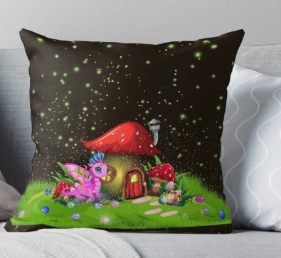 Welcome To Hope's Magical Easter Fairy Garden Throw Pillow
