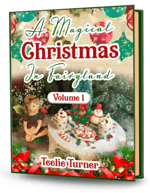 Cover of A Magical Christmas in Fairyland - Volume 1, a christmas fairyland adventure ebook featuring fairies celebrating a magical snowy Christmas.