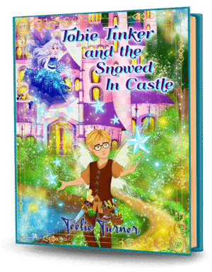 Cover of Tobie Tinker and the Snowed in Castle, a tobie tinker snowed in castle adventure ebook featuring a magical snowy castle and a brave hero.