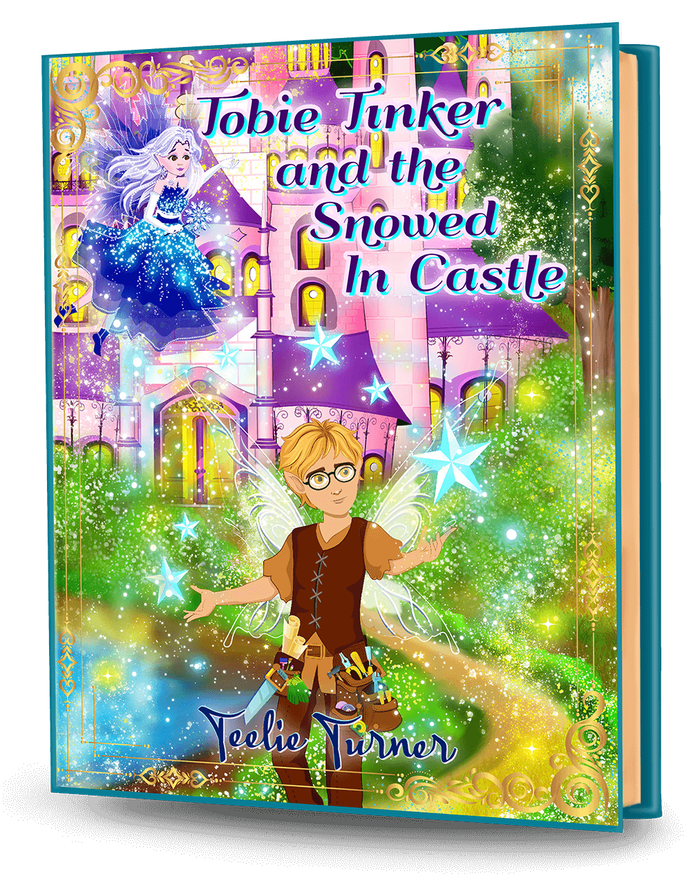 Cover of Tobie Tinker and the Snowed in Castle, a tobie tinker snowed in castle adventure ebook featuring a magical snowy castle and a brave hero.