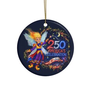 [BBS] Ceramic Ornament – Boom Boom Star™ | America 250 Celebration by Teelie Turner
