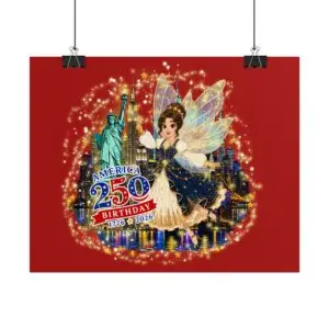 [SS] Rolled Poster – Stella Sparkleglow™ | "Bringing New York's Sparkle to Fairyland's America 250 Celebration™"