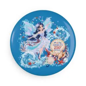 [MS] Button Magnet – Marina Seashellmist™ | America 250 Celebration by Teelie Turner