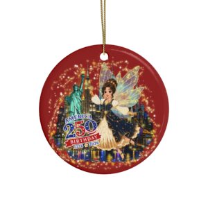 [SS] Ceramic Ornament – Stella Sparkleglow™ | America 250 Celebration by Teelie Turner