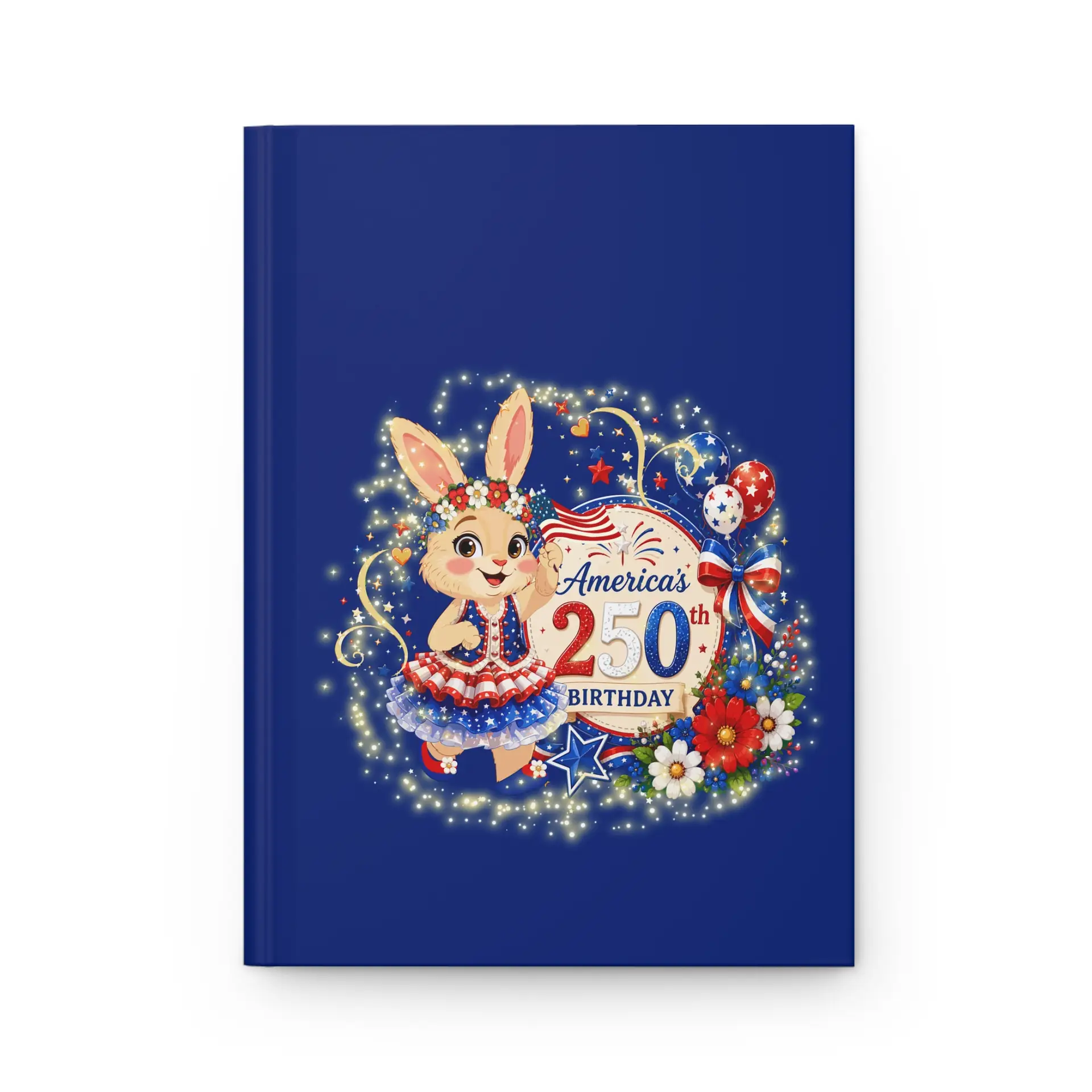America’s 250th Birthday Bunny Hardcover Journal - Image 1