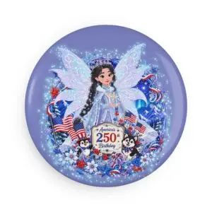 [CS] Button Magnet – Crystal Snowglimmer™ | America 250 Celebration by Teelie Turner