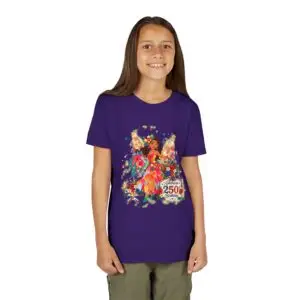 [LB] Youth Short Sleeve Tee – Leilani Blossomwave™ |  "Bringing Aloha Spirit to Fairyland's America 250 Celebration™"