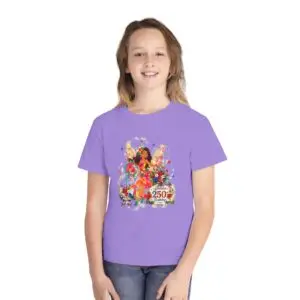 [LB] Youth Midweight Tee – Leilani Blossomwave™ | "Bringing Aloha Spirit to Fairyland's America 250 Celebration™"