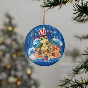 [TP] Ceramic Ornament – Tidepool™ | America 250 Celebration by Teelie Turner