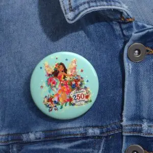 [LB] Custom Pin Button – Leilani Blossomwave™ | "Bringing Aloha Spirit to Fairyland's America 250 Celebration™"