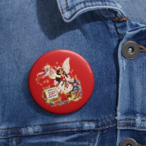 [Tessa] Custom Pin Button – Tessa the Lone Star Fairy™ | America 250 Celebration by Teelie Turner