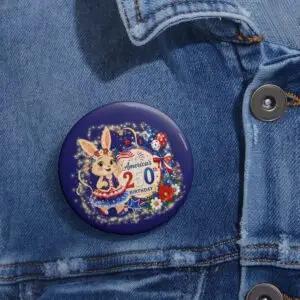 [PS] Button Pin – PetalSpark's Birthday Celebration™ | America 250 Celebration by Teelie Turner